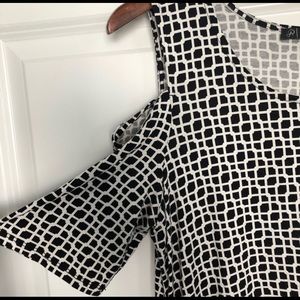 Adrianna Papell Cold Shoulder Print Dress